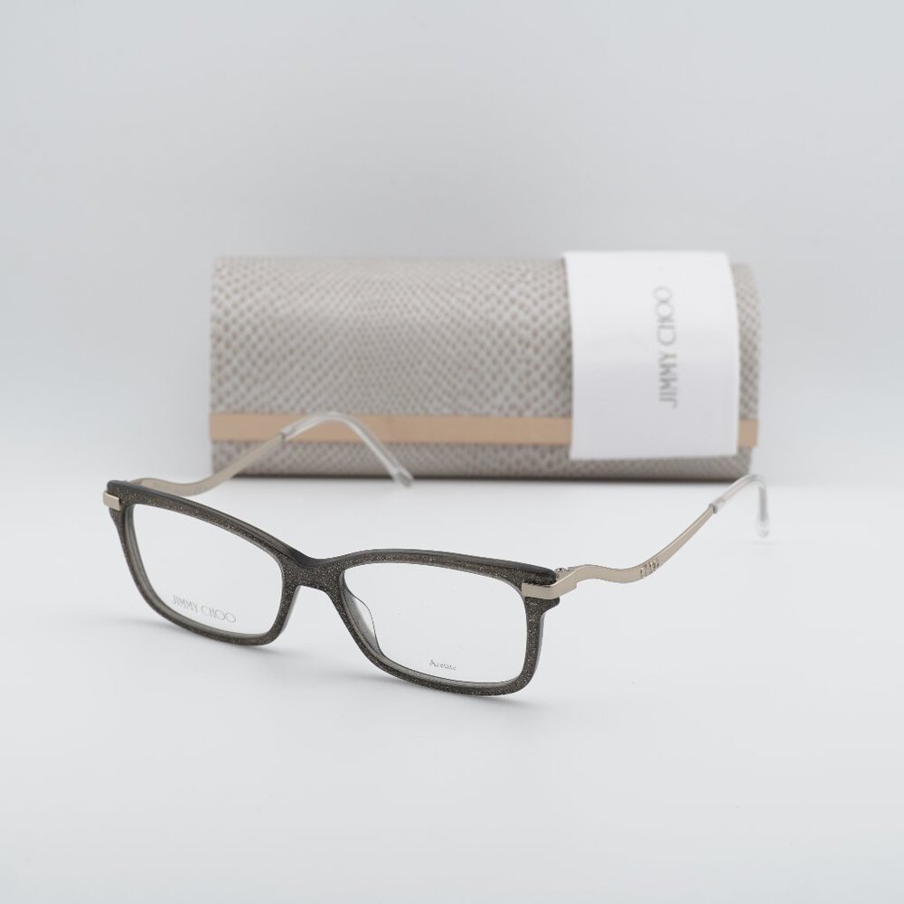 Jimmy Choo JC279 0P4G 00 Rectangle Eyeglasses - Grey Glitter/Gold 52mm